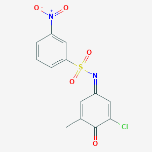 N-(3-chloro-5-methyl-4-oxo-2,5-cyclohexadien-1-ylidene)-3-nitrobenzenesulfonamide