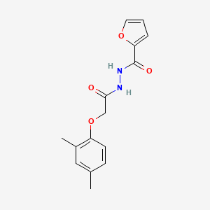 molecular formula C15H16N2O4 B5742625 N'-[2-(2,4-dimethylphenoxy)acetyl]-2-furohydrazide 