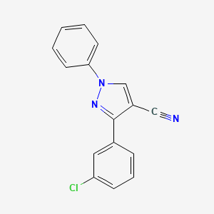 molecular formula C16H10ClN3 B5742627 3-(3-氯苯基)-1-苯基-1H-吡唑-4-腈 