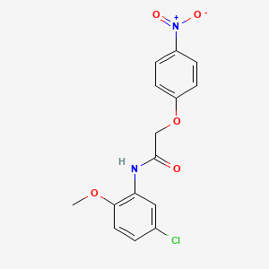 molecular formula C15H13ClN2O5 B5742633 N-(5-chloro-2-methoxyphenyl)-2-(4-nitrophenoxy)acetamide 