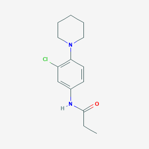 N-[3-chloro-4-(1-piperidinyl)phenyl]propanamide