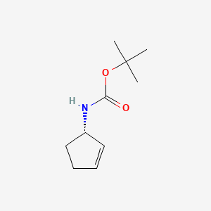 molecular formula C10H17NO2 B574269 (S)-Tert-butyl cyclopent-2-EN-1-ylcarbamate CAS No. 171034-35-8