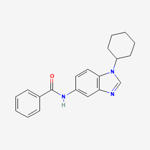 molecular formula C20H21N3O B5742697 N-(1-cyclohexyl-1H-benzimidazol-5-yl)benzamide 