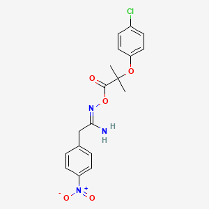 N'-{[2-(4-chlorophenoxy)-2-methylpropanoyl]oxy}-2-(4-nitrophenyl)ethanimidamide