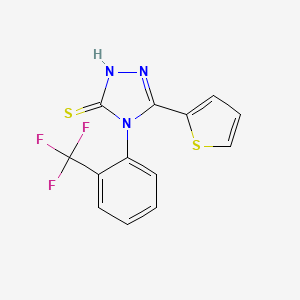 5-(2-thienyl)-4-[2-(trifluoromethyl)phenyl]-4H-1,2,4-triazole-3-thiol