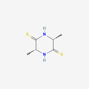 molecular formula C6H10N2S2 B574274 (3R,6R)-3,6-Dimethylpiperazine-2,5-dithione CAS No. 167469-23-0