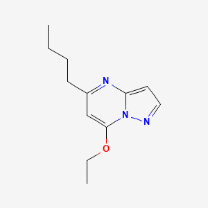 molecular formula C12H17N3O B574275 5-Butyl-7-ethoxypyrazolo[1,5-a]pyrimidine CAS No. 189018-32-4
