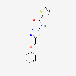 N-{5-[(4-methylphenoxy)methyl]-1,3,4-thiadiazol-2-yl}-2-thiophenecarboxamide