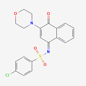 4-chloro-N-[3-(4-morpholinyl)-4-oxo-1(4H)-naphthalenylidene]benzenesulfonamide