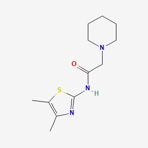 molecular formula C12H19N3OS B5742796 N-(4,5-dimethyl-1,3-thiazol-2-yl)-2-(1-piperidinyl)acetamide 