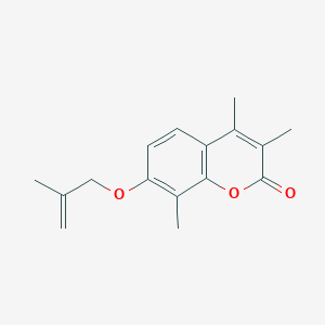 3,4,8-trimethyl-7-[(2-methyl-2-propen-1-yl)oxy]-2H-chromen-2-one