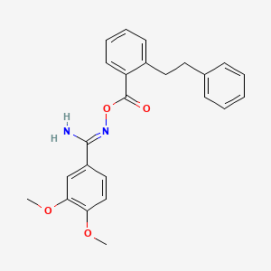 molecular formula C24H24N2O4 B5742847 3,4-dimethoxy-N'-{[2-(2-phenylethyl)benzoyl]oxy}benzenecarboximidamide 