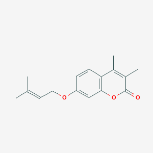 molecular formula C16H18O3 B5742854 3,4-dimethyl-7-[(3-methyl-2-buten-1-yl)oxy]-2H-chromen-2-one 