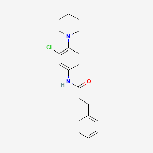 N-[3-chloro-4-(1-piperidinyl)phenyl]-3-phenylpropanamide