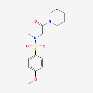 molecular formula C15H22N2O4S B5742893 4-Methoxy-N-methyl-N-(2-oxo-2-piperidin-1-yl-ethyl)-benzenesulfonamide 