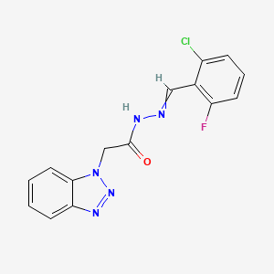 2-(1H-1,2,3-benzotriazol-1-yl)-N'-(2-chloro-6-fluorobenzylidene)acetohydrazide