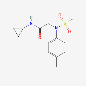 molecular formula C13H18N2O3S B5742924 N~1~-cyclopropyl-N~2~-(4-methylphenyl)-N~2~-(methylsulfonyl)glycinamide 