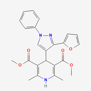 dimethyl 4-[3-(2-furyl)-1-phenyl-1H-pyrazol-4-yl]-2,6-dimethyl-1,4-dihydro-3,5-pyridinedicarboxylate