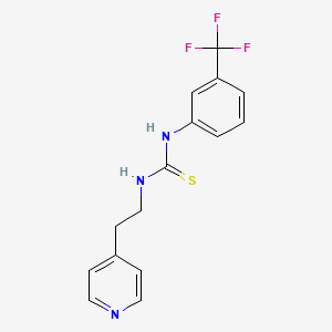 molecular formula C15H14F3N3S B5742949 N-[2-(4-pyridinyl)ethyl]-N'-[3-(trifluoromethyl)phenyl]thiourea 