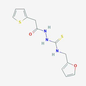 molecular formula C12H13N3O2S2 B5742991 N-(2-furylmethyl)-2-(2-thienylacetyl)hydrazinecarbothioamide 