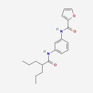 N-{3-[(2-propylpentanoyl)amino]phenyl}-2-furamide