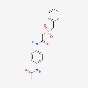 molecular formula C17H18N2O4S B5743029 N-[4-(acetylamino)phenyl]-2-(benzylsulfonyl)acetamide 