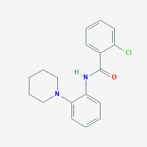 molecular formula C18H19ClN2O B5743049 2-chloro-N-[2-(1-piperidinyl)phenyl]benzamide 