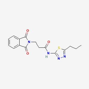 molecular formula C16H16N4O3S B5743082 3-(1,3-dioxo-1,3-dihydro-2H-isoindol-2-yl)-N-(5-propyl-1,3,4-thiadiazol-2-yl)propanamide 