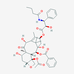 B057431 [(1S,2S,3R,4S,7R,9S,10S,12R,15S)-4-Acetyloxy-15-[(2R,3S)-3-(butanoylamino)-2-hydroxy-3-phenylpropanoyl]oxy-1,9,12-trihydroxy-10,14,17,17-tetramethyl-11-oxo-6-oxatetracyclo[11.3.1.03,10.04,7]heptadec-13-en-2-yl] benzoate CAS No. 173101-47-8