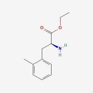 molecular formula C12H17NO2 B574315 Ethyl (S)-2-methylphenylalanine CAS No. 164453-67-2