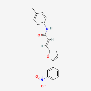 N-(4-methylphenyl)-3-[5-(3-nitrophenyl)-2-furyl]acrylamide