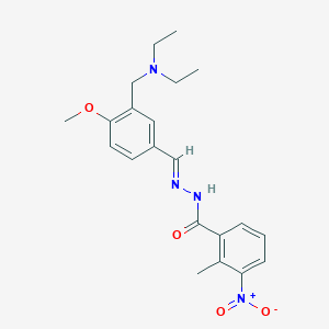 N'-{3-[(diethylamino)methyl]-4-methoxybenzylidene}-2-methyl-3-nitrobenzohydrazide