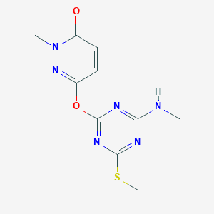 2-methyl-6-{[4-(methylamino)-6-(methylthio)-1,3,5-triazin-2-yl]oxy}-3(2H)-pyridazinone