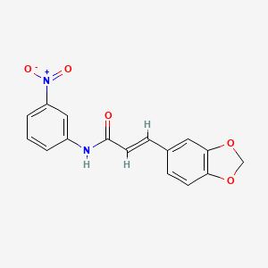 3-(1,3-benzodioxol-5-yl)-N-(3-nitrophenyl)acrylamide