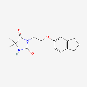 3-[2-(2,3-dihydro-1H-inden-5-yloxy)ethyl]-5,5-dimethyl-2,4-imidazolidinedione