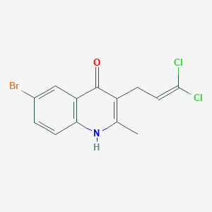 molecular formula C13H10BrCl2NO B5743220 6-bromo-3-(3,3-dichloro-2-propen-1-yl)-2-methyl-4-quinolinol CAS No. 5795-80-2