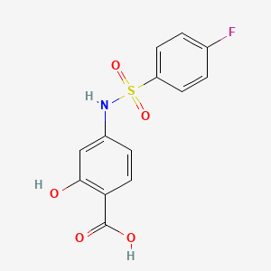 4-{[(4-fluorophenyl)sulfonyl]amino}-2-hydroxybenzoic acid