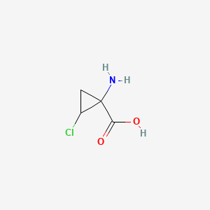 molecular formula C4H6ClNO2 B574323 1-Amino-2-chlorocyclopropane-1-carboxylic acid CAS No. 162577-18-6