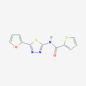 molecular formula C11H7N3O2S2 B5743232 N-[5-(2-furyl)-1,3,4-thiadiazol-2-yl]-2-thiophenecarboxamide 