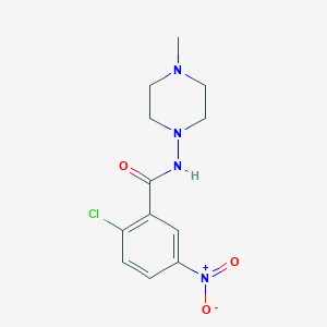 molecular formula C12H15ClN4O3 B5743244 2-chloro-N-(4-methyl-1-piperazinyl)-5-nitrobenzamide 