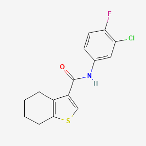 N-(3-chloro-4-fluorophenyl)-4,5,6,7-tetrahydro-1-benzothiophene-3-carboxamide