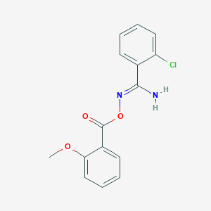 2-chloro-N'-[(2-methoxybenzoyl)oxy]benzenecarboximidamide