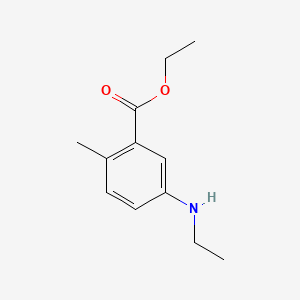 molecular formula C12H17NO2 B574329 Ethyl 5-(ethylamino)-2-methylbenzoate CAS No. 188740-95-6