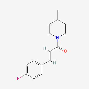 molecular formula C15H18FNO B5743296 1-[3-(4-fluorophenyl)acryloyl]-4-methylpiperidine 