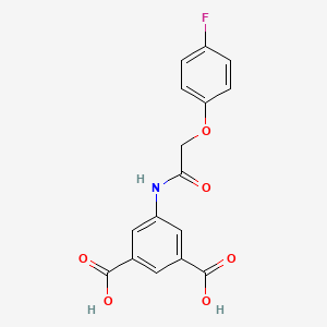 molecular formula C16H12FNO6 B5743302 5-{[(4-fluorophenoxy)acetyl]amino}isophthalic acid 