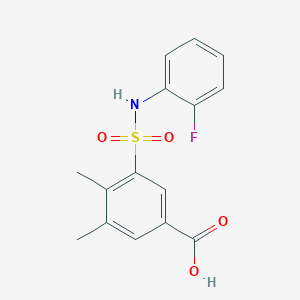 3-{[(2-fluorophenyl)amino]sulfonyl}-4,5-dimethylbenzoic acid