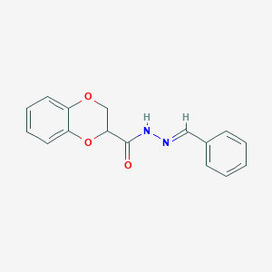 molecular formula C16H14N2O3 B5743321 N'-benzylidene-2,3-dihydro-1,4-benzodioxine-2-carbohydrazide 