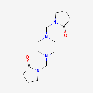 molecular formula C14H24N4O2 B5743329 1,1'-[1,4-piperazinediylbis(methylene)]di(2-pyrrolidinone) 