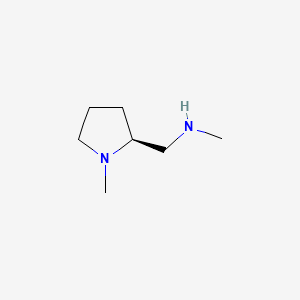 molecular formula C7H16N2 B574336 (S)-N-Methyl-1-(1-methylpyrrolidin-2-yl)methanamine CAS No. 175417-85-3