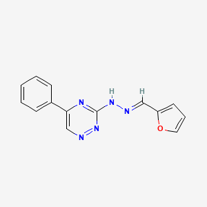 2-furaldehyde (5-phenyl-1,2,4-triazin-3-yl)hydrazone